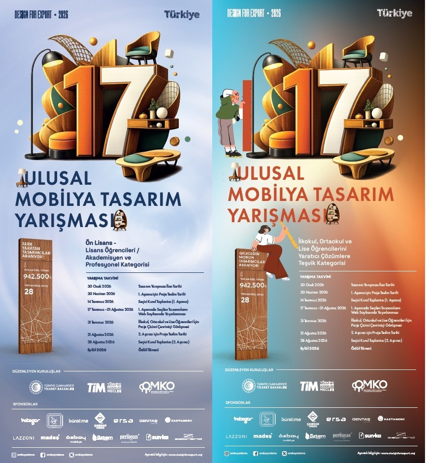 17. Ulusal Mobilya Tasarım Yarışması Başvuruları Başladı